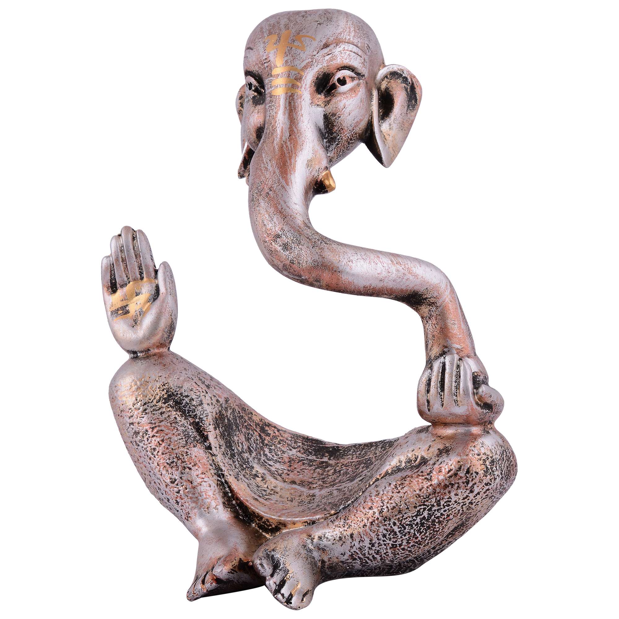 Ganesha Statue Idol Shriganesh Bhagwan Murti / Home, Office Decor / Car Dashboard / Side Table Brass Ganpati / Lord Vinayaka Statue / God of Luck & Success Sculpture / Gift Items - Image 2