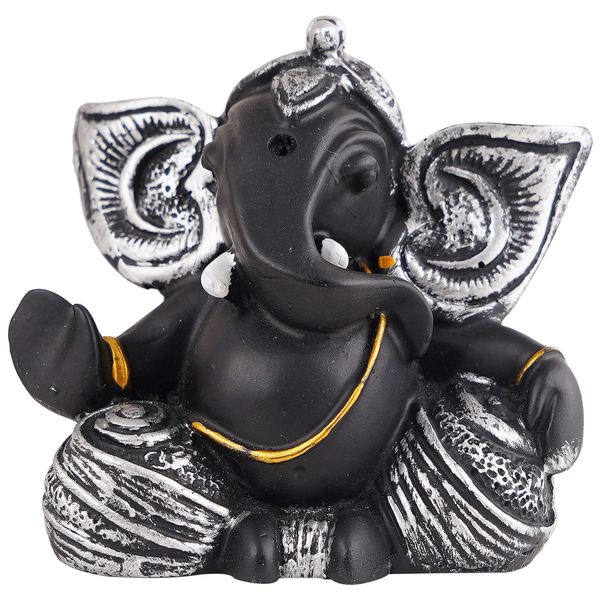 Ganesha Statue Idol Shriganesh Bhagwan Murti / Home, Office Decor / Car Dashboard / Side Table Brass Ganpati / Lord Vinayaka Statue / God of Luck & Success Sculpture / Gift Items - Image 3